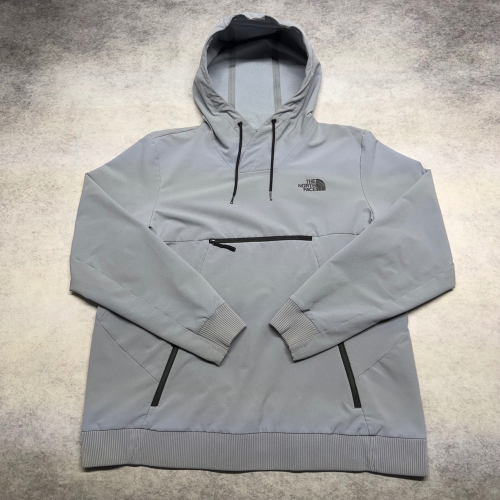 The North Face Anorak Pullover Womens XL Gray Fleece Lined Hooded Outdoors Coat - Picture 1 of 10